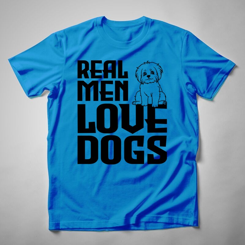 Férfi póló Real Men Love Dogs