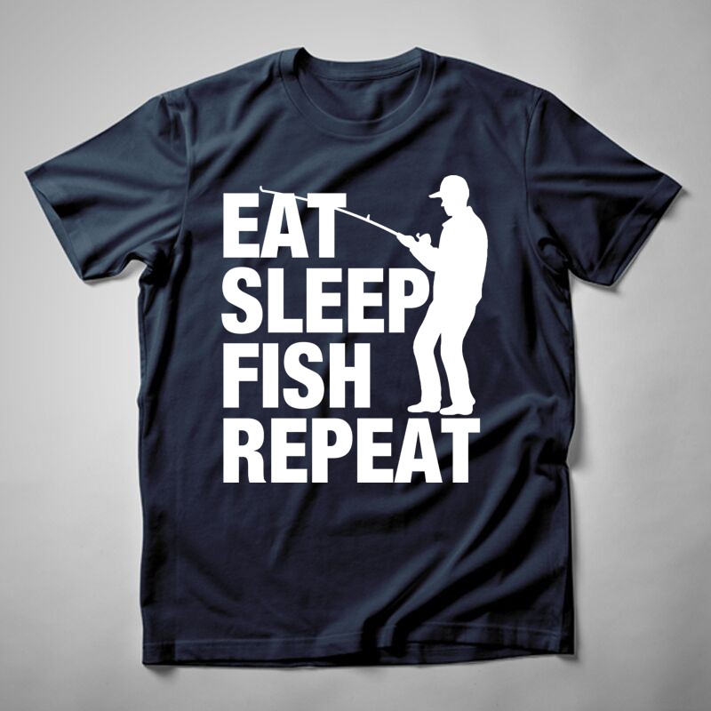Férfi póló Eat Sleep Fish