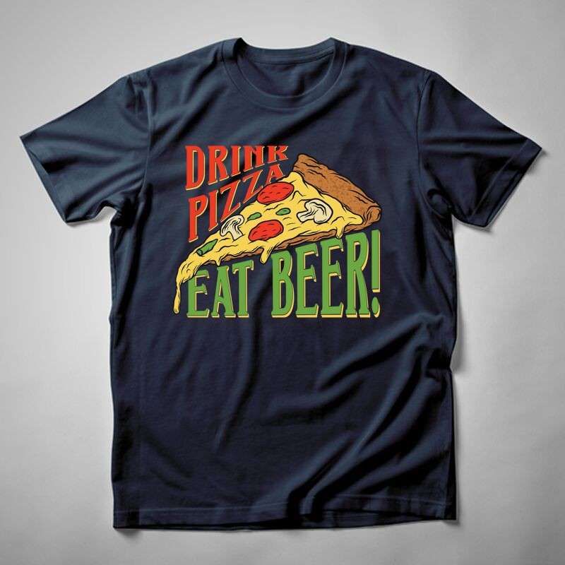 Férfi póló Drink Pizza