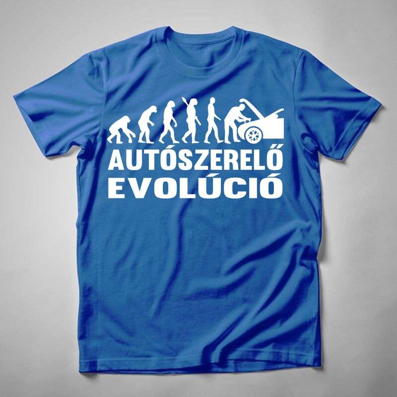 Férfi póló Autószerelő Evolúció