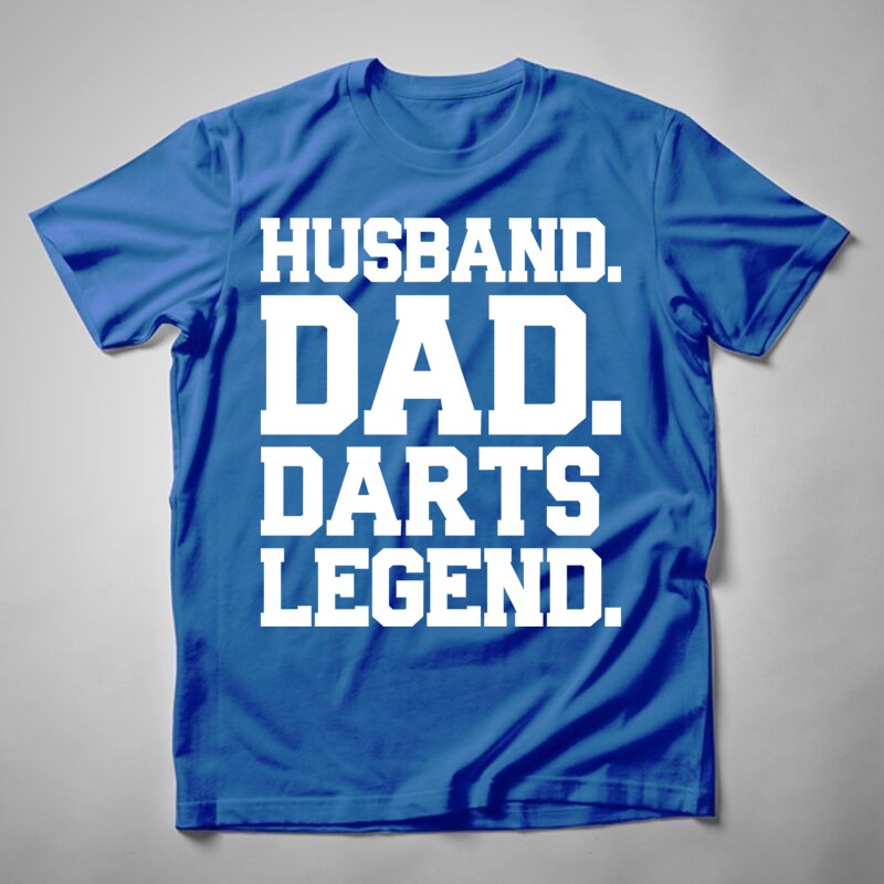 Férfi póló Husband Dad Darts Legend