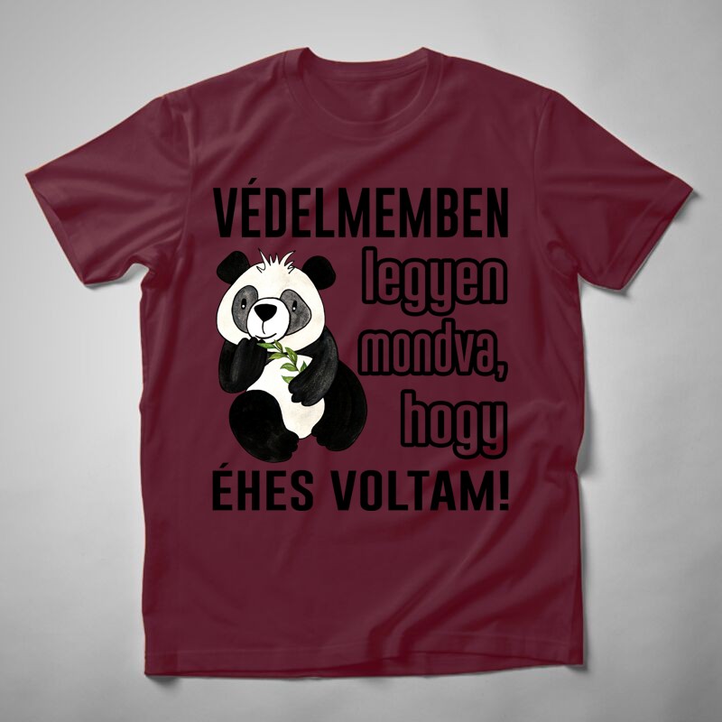 Férfi póló Védelmemben Legyen Mondva Panda