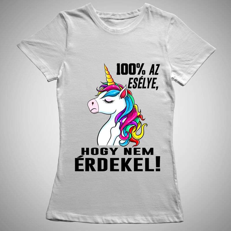 Női póló 100% Az Esélye Unikornis