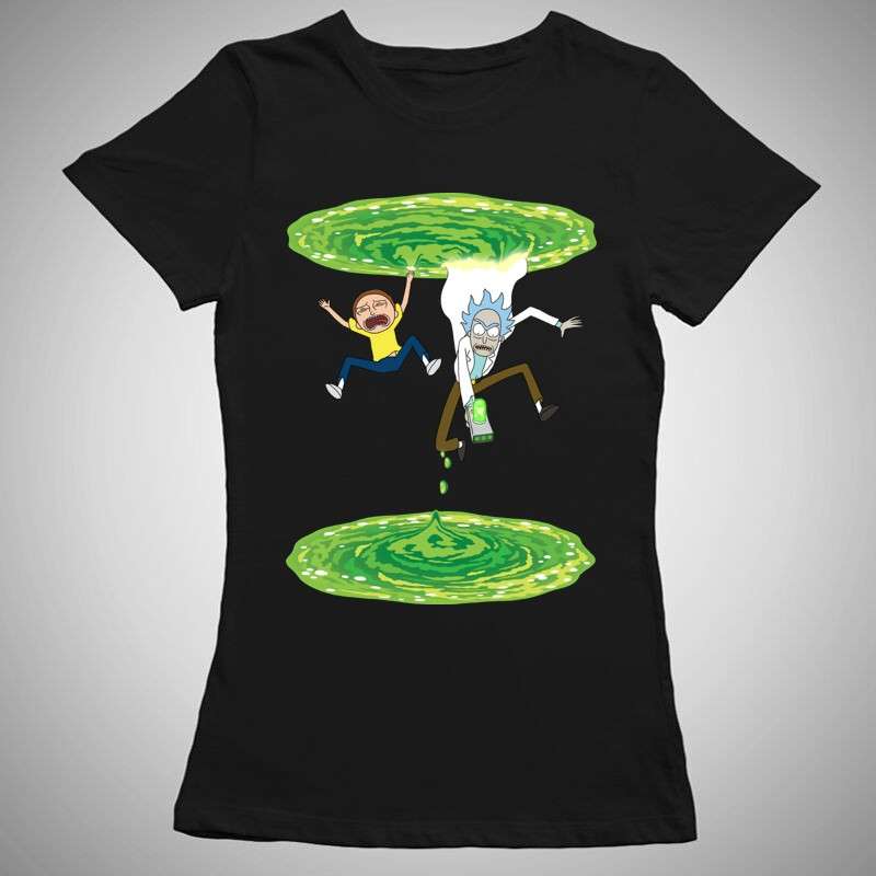 Női póló Rick And Morty Portal