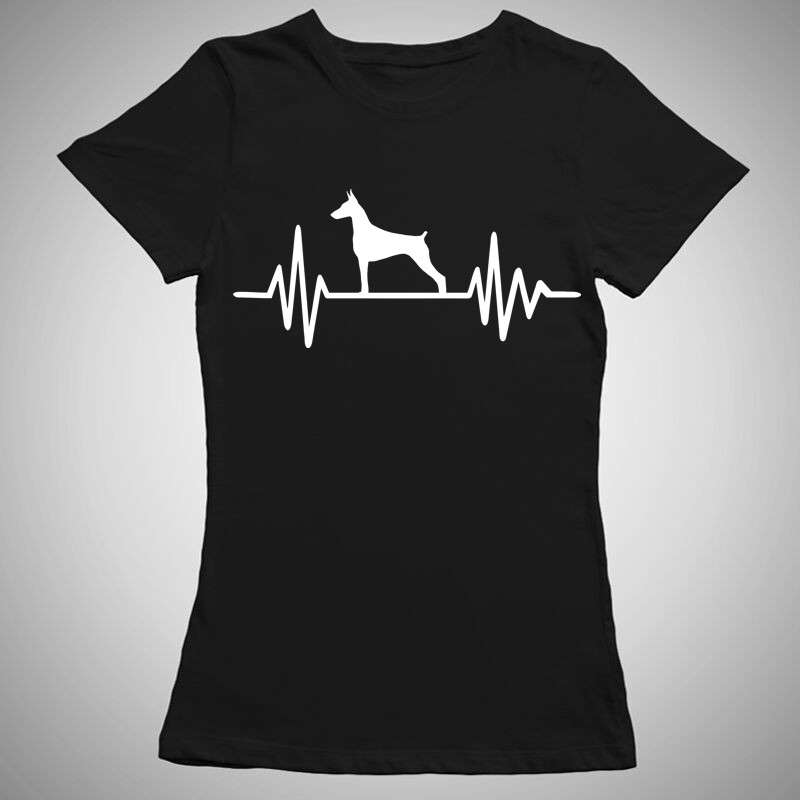 Női póló Dobermann EKG
