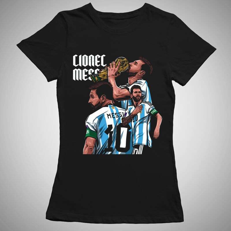 Női póló Messi Világbajnok