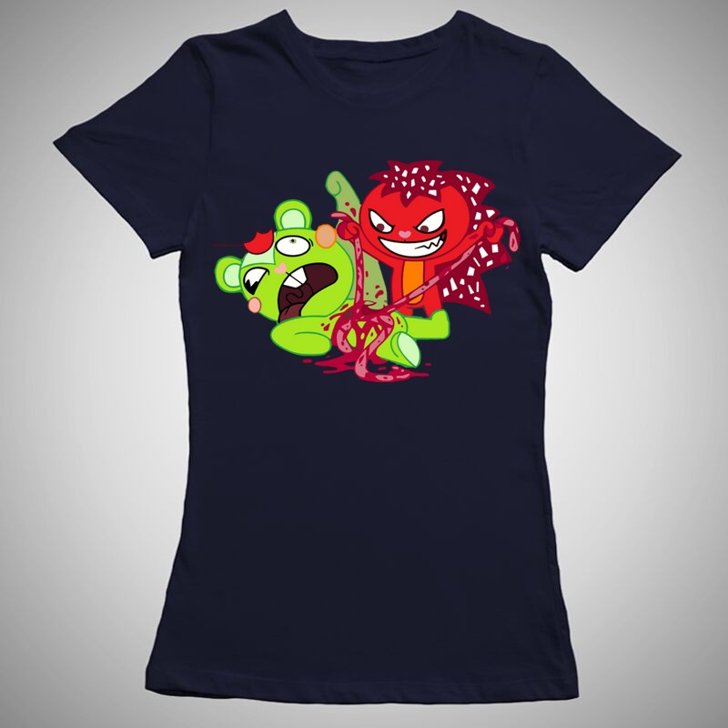 Női póló Happy Tree Friends Flaky And Nutty