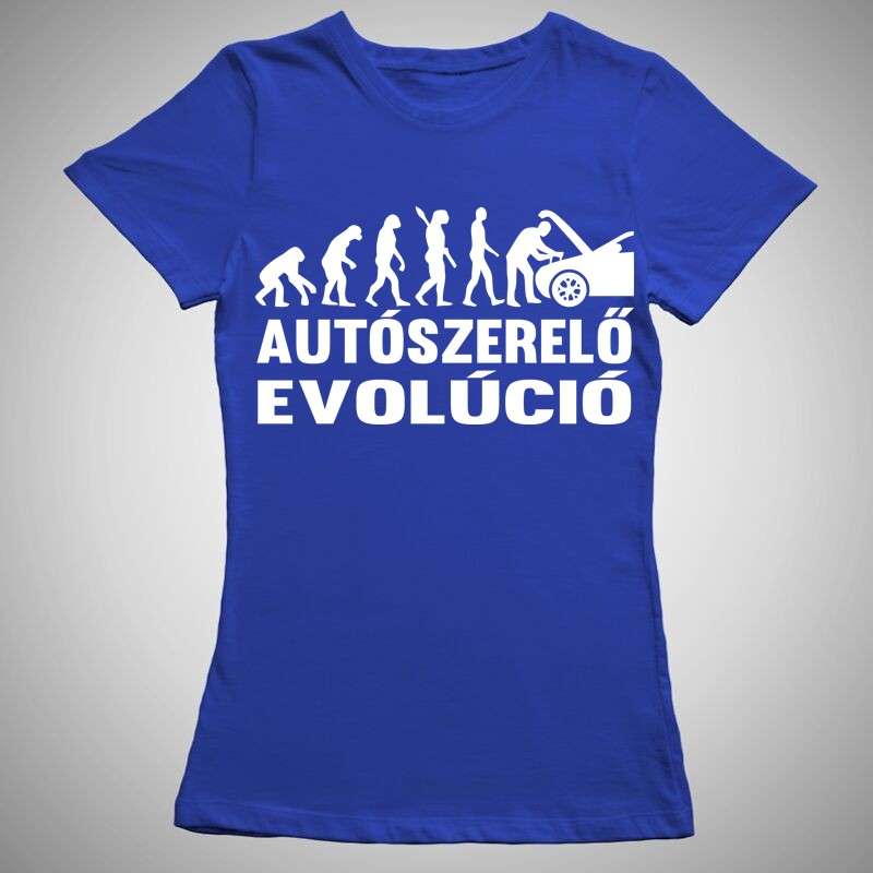 Női póló Autószerelő Evolúció