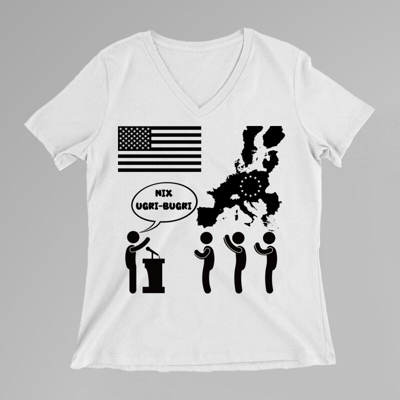 Női V-nyakú póló Nix Ugri Bugri