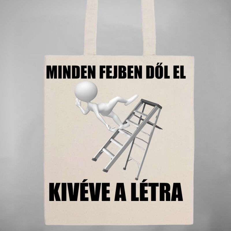 Pamut bevásárló táska Minden Fejben Dől El