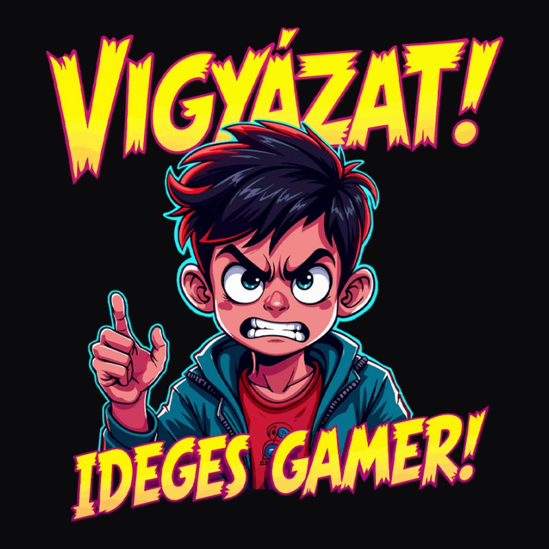 Vigyázat Ideges Gamer