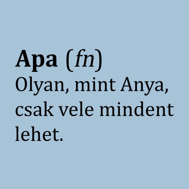 Apa Főnév